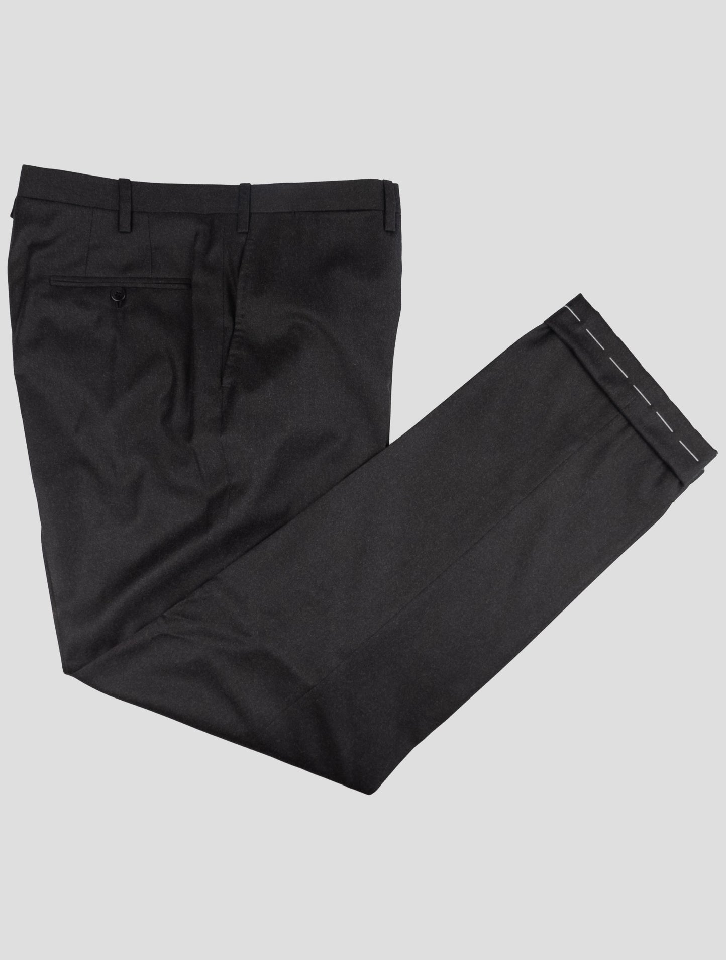 Kiton Gray Wool Dress Pants