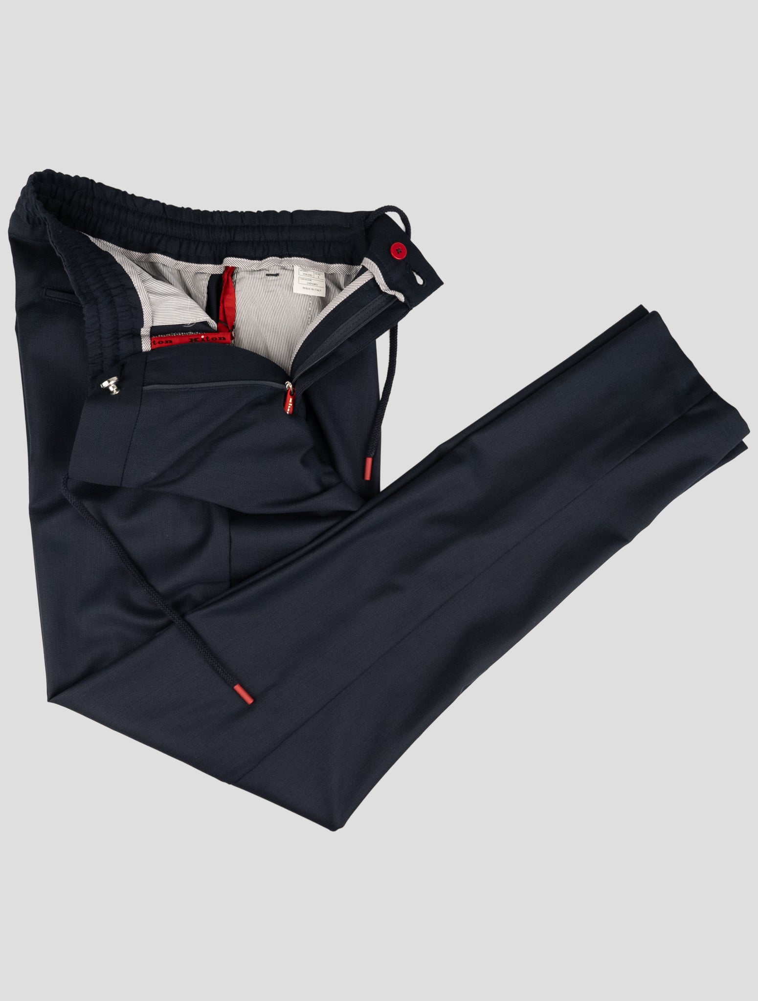 Kiton Blue Wool Pants