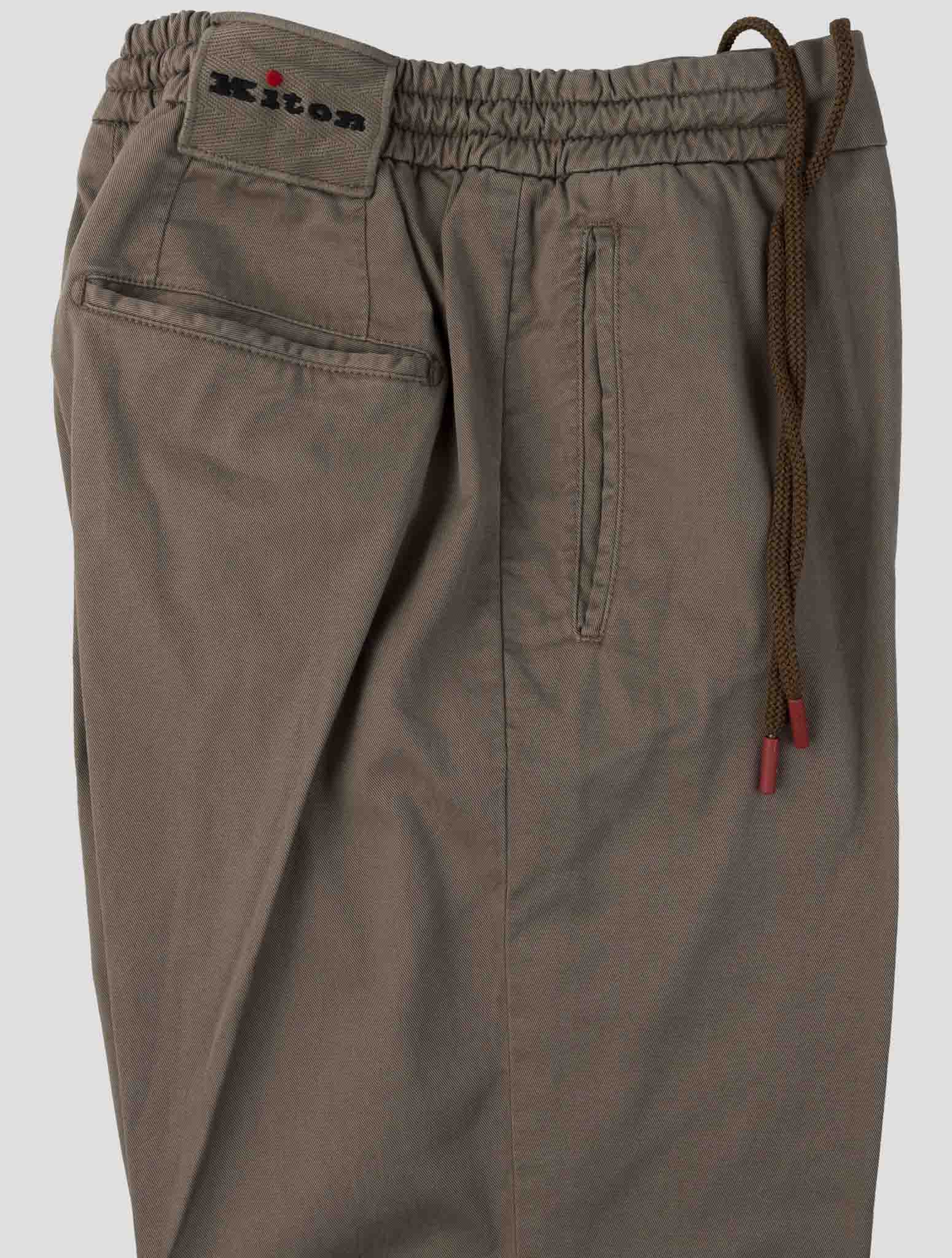 Kiton Beige Cotton Lycra Ea Pants