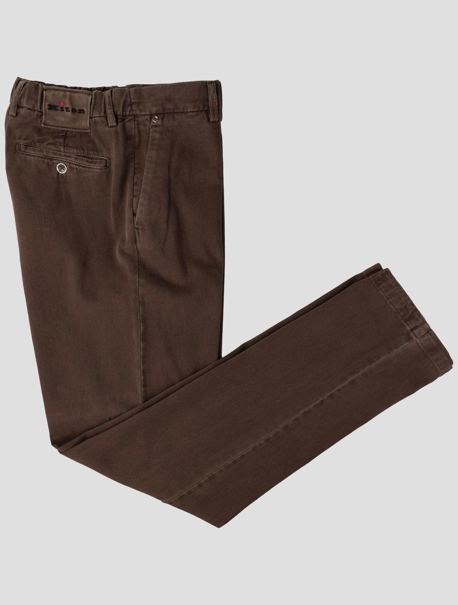 Kiton Brown Cotton Ea Pants