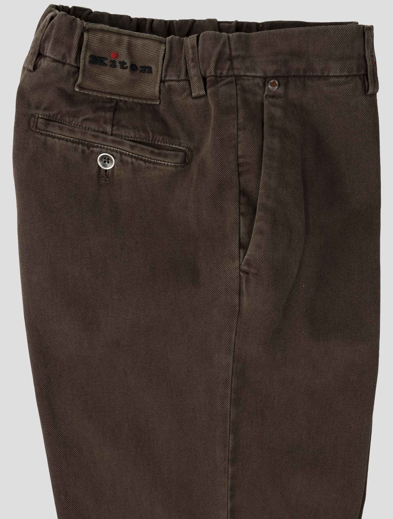 Kiton Brown Cotton Ea Pants