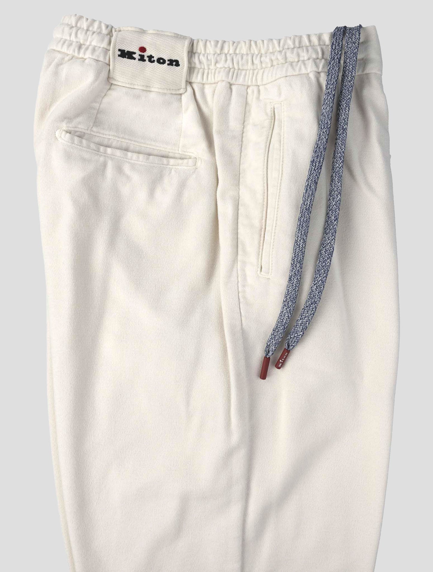 Kiton White Modal Cotton Ea Pants