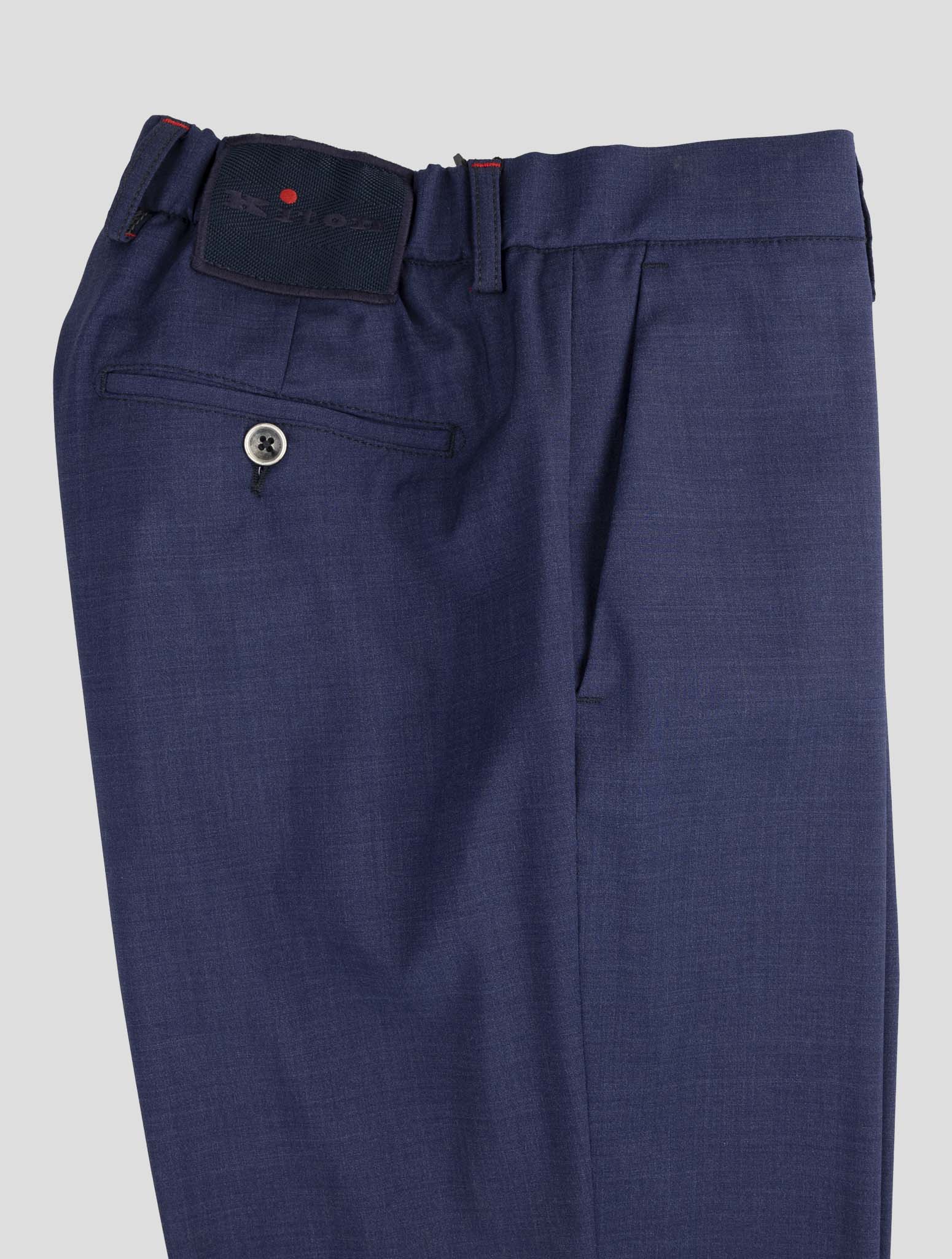 Kiton Blue Virgin Wool Ea Jeans