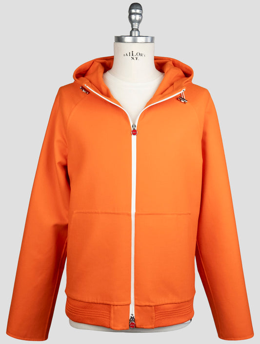Kiton Orange Wool Ea Pa Coat