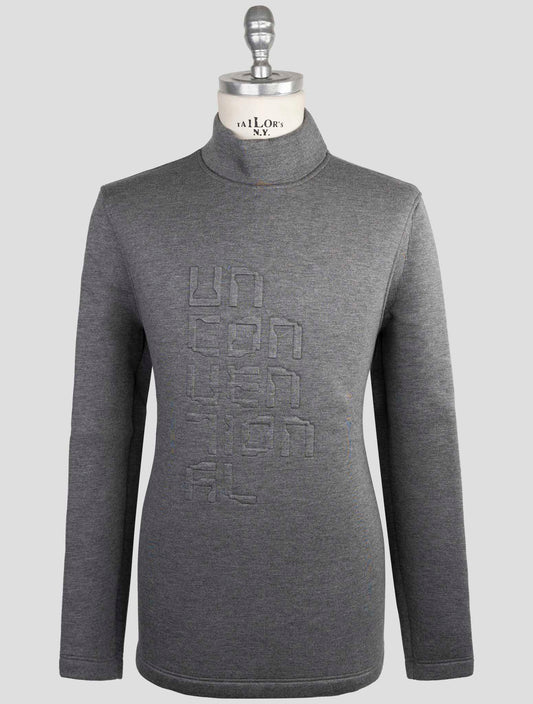 Kiton Knt Gray Viscose ea Sweater Half Neck