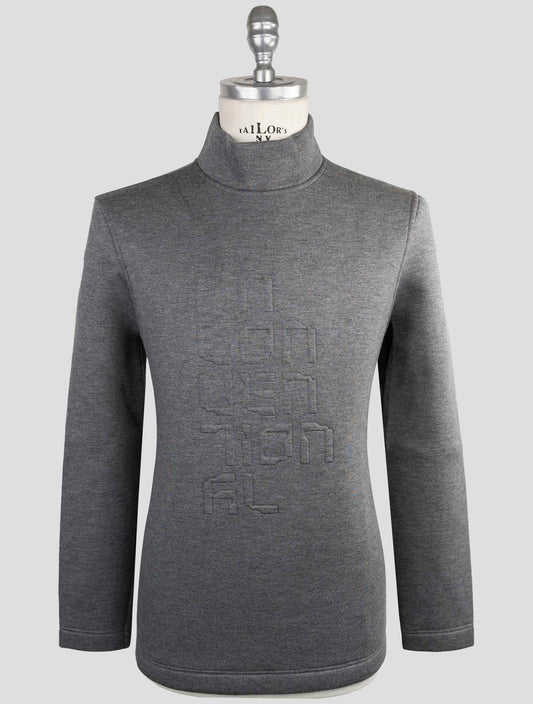 Kiton Knt Gray Viscose Ea Sweater Half Neck