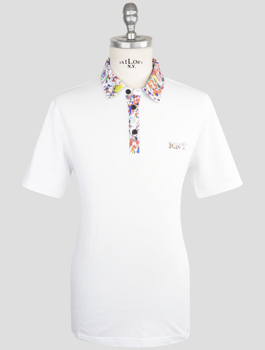Kiton Knt White Cotton Polo