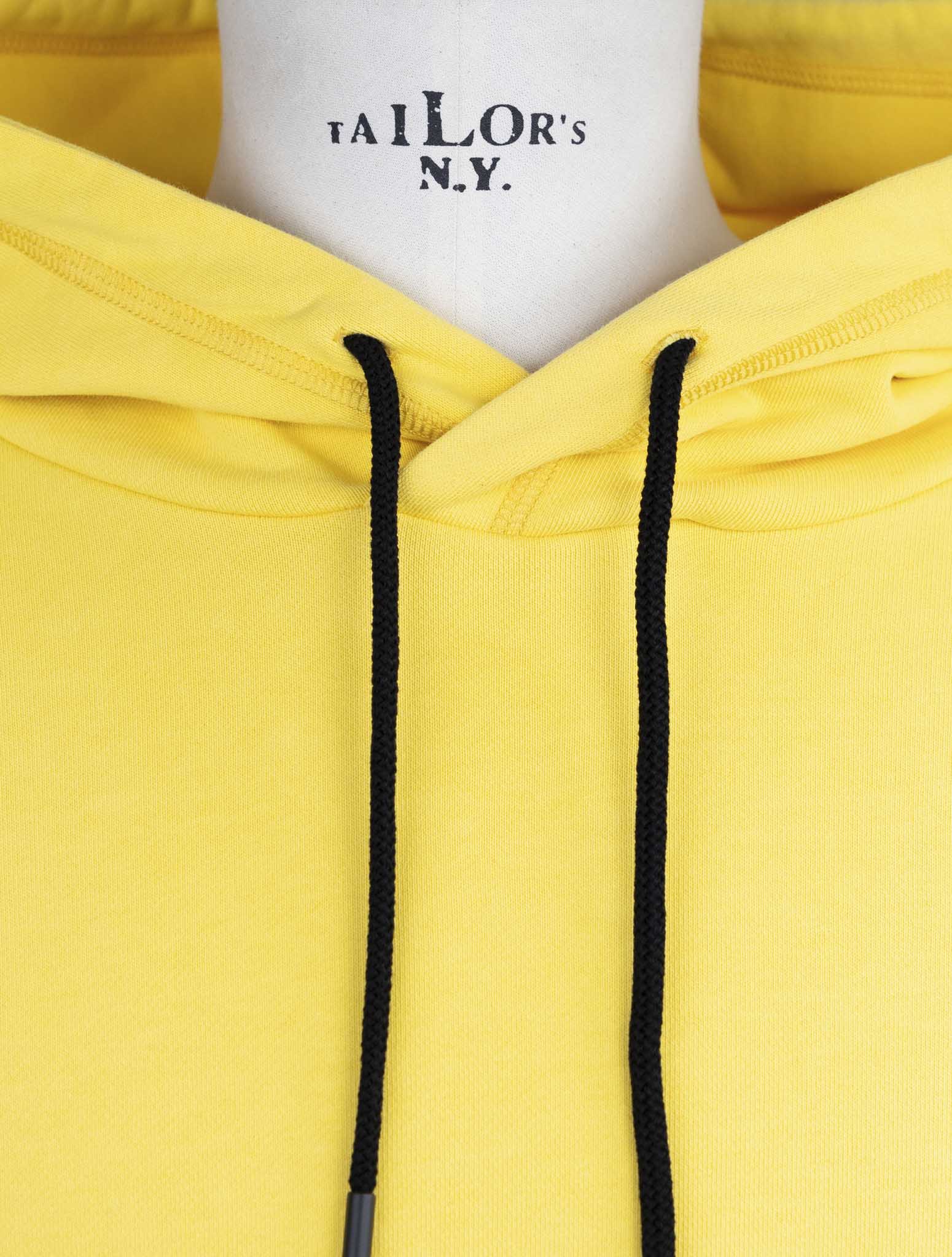 Kiton Knt Yellow Cotton Sweater Hoodie