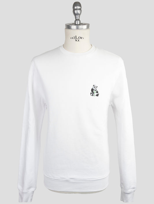 Kiton Knt White Cotton Special Edition Sweater Crewneck