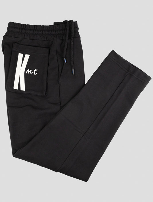 Kiton Knt Black Cotton Jogging Pants