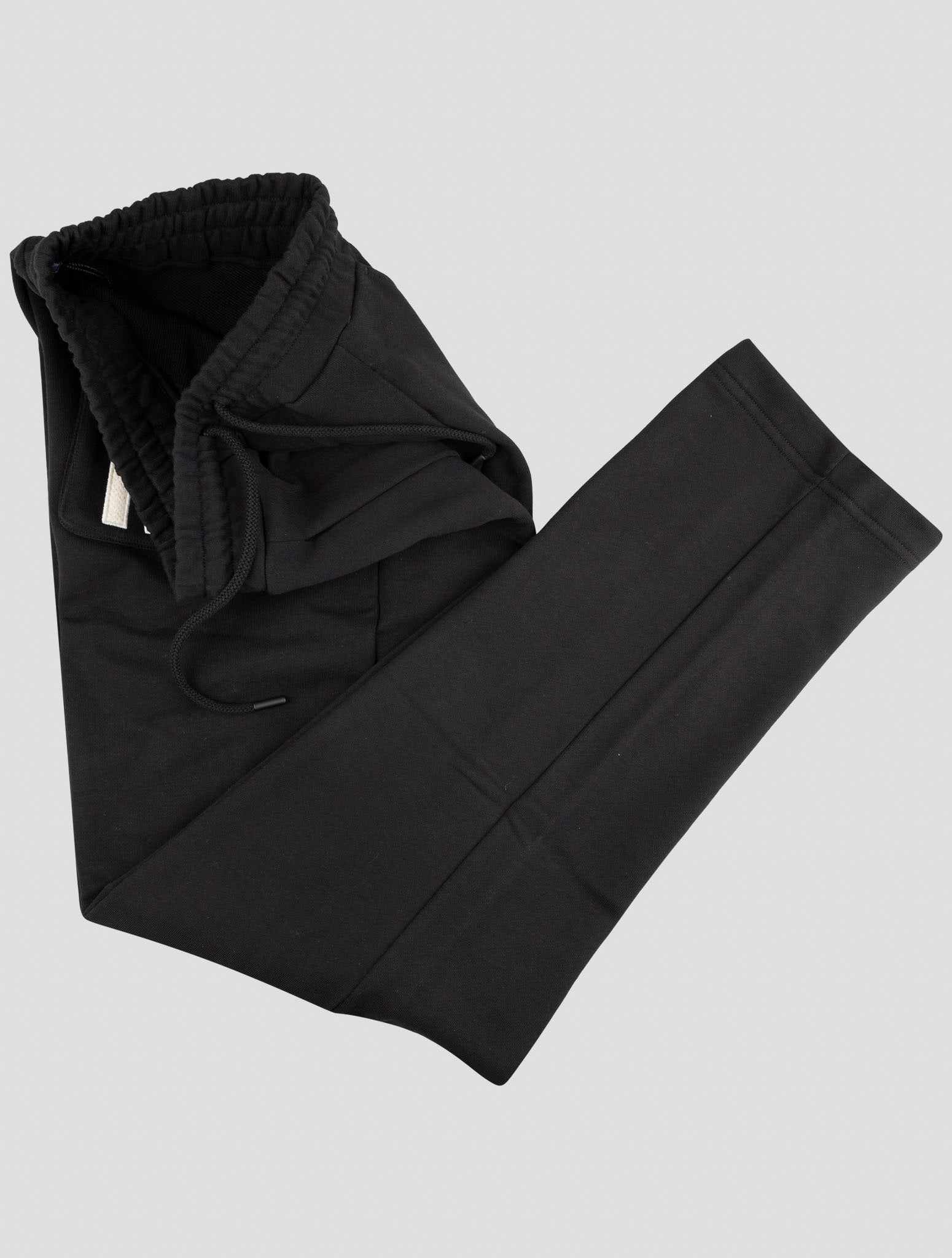 Kiton Knt Black Cotton Jogging Pants