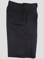 Kiton Knt Black Cotton Silk Pants