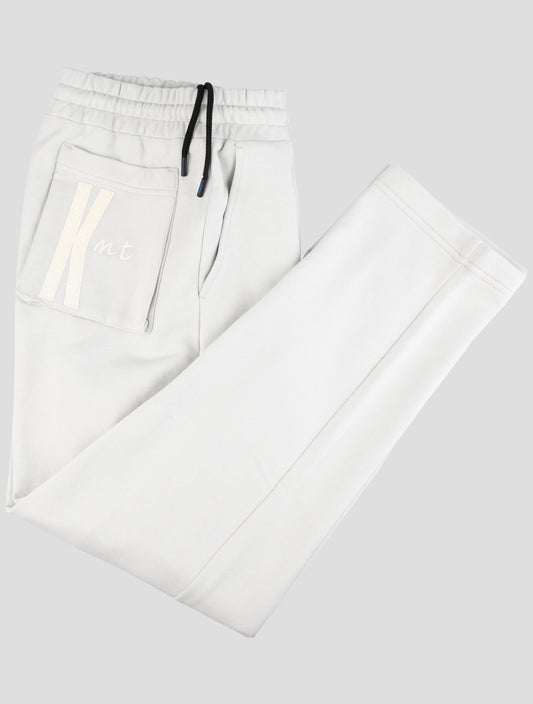 Kiton Knt Gray Cotton Jogging Pants