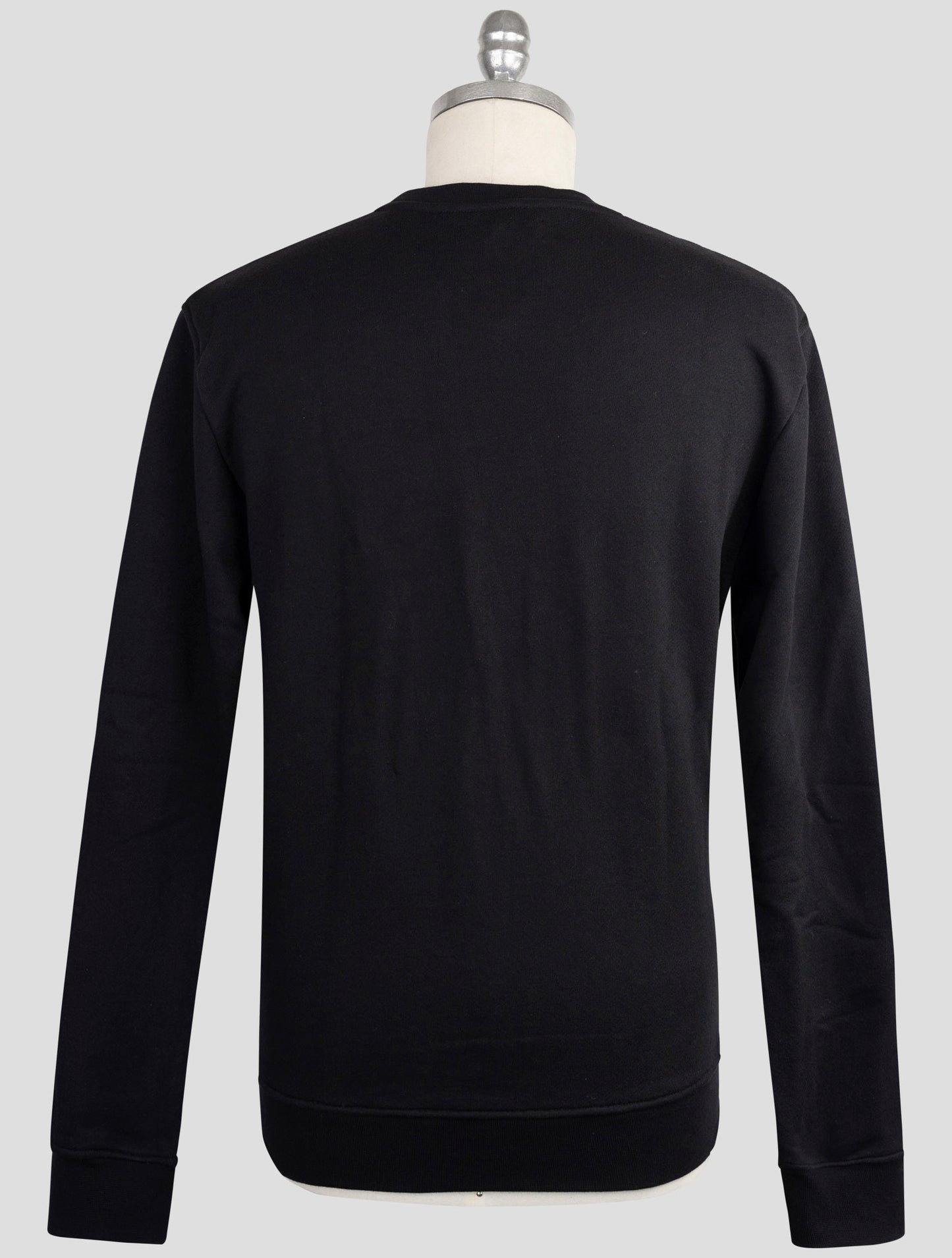 Kiton Knt Black Cotton Sweater Crewneck