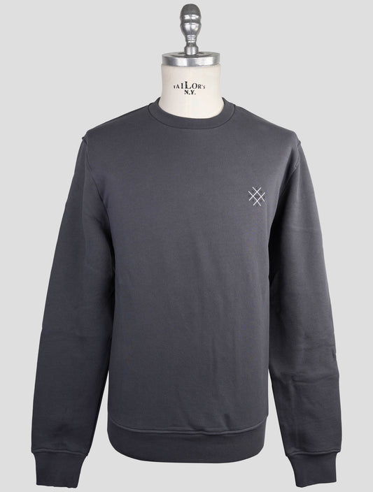 Kiton Knt Gray Cotton Sweater Crewneck