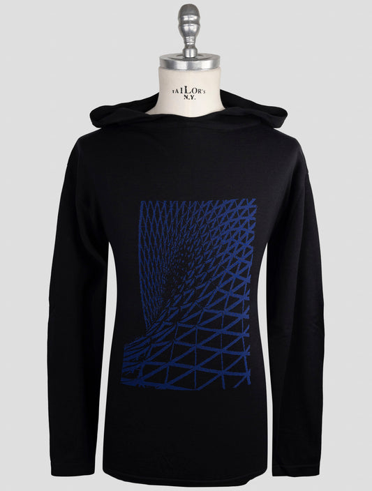 Kiton Knt Blue Cotton Sweater Crewneck