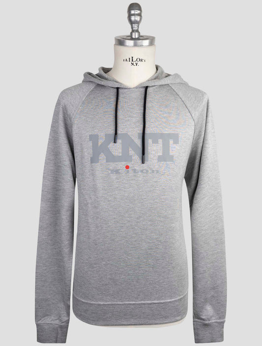 Kiton Knt Gray Viscose Ea Sweater Hoodie