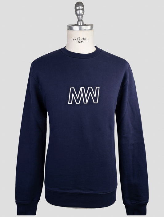 Kiton Knt Blue Cotton Sweater Crewneck