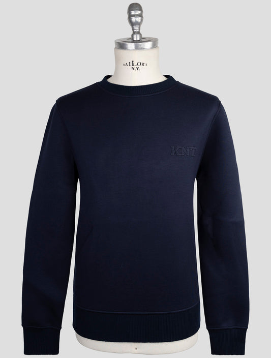Kiton Knt Blue Viscose Ea Sweater Crewneck