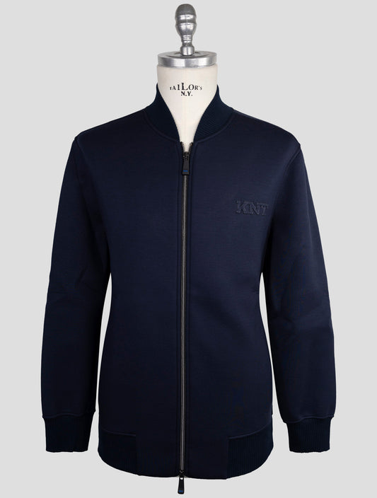 Kiton Knt Blue Viscose Ea Sweater Full Zip