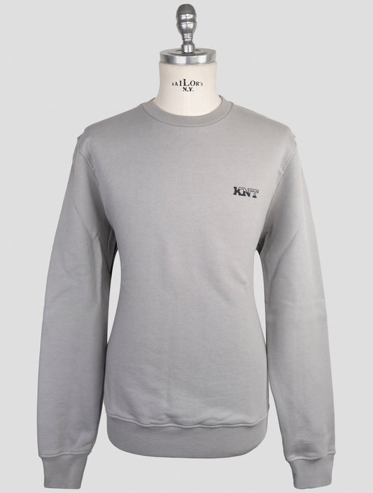 Kiton Knt Gray Cotton Sweater Crewneck