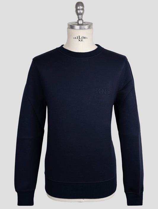 Kiton Knt Blue Viscose Ea Sweater Crewneck