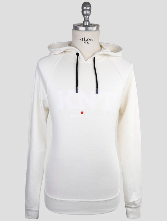 Kiton Knt White Viscose Ea Sweater Hoodie