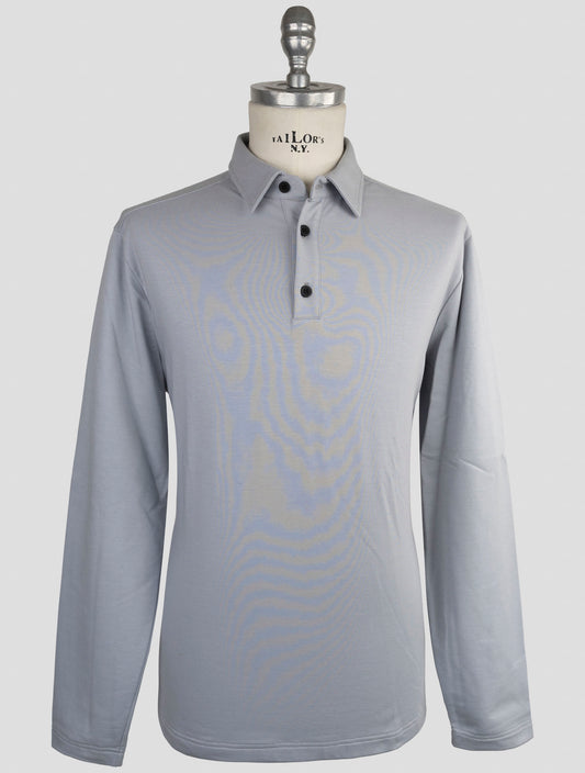 Kiton Knt Gray Cotton Ea Sweater Polo