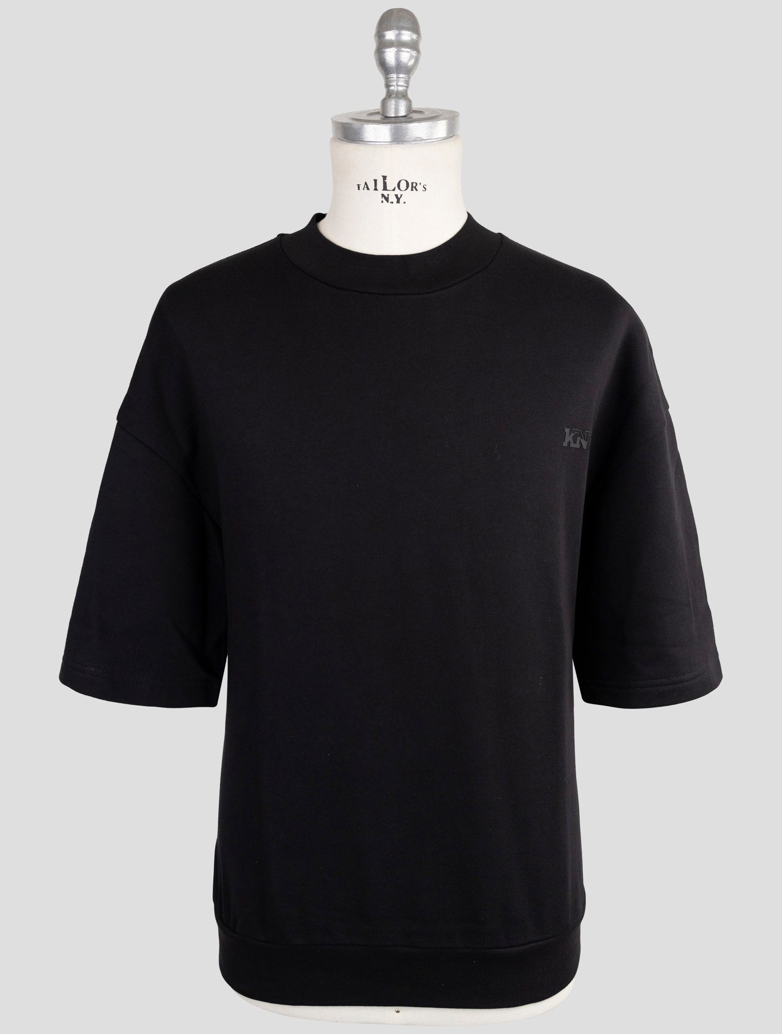 Kiton Knt Black Cotton T-Shirt