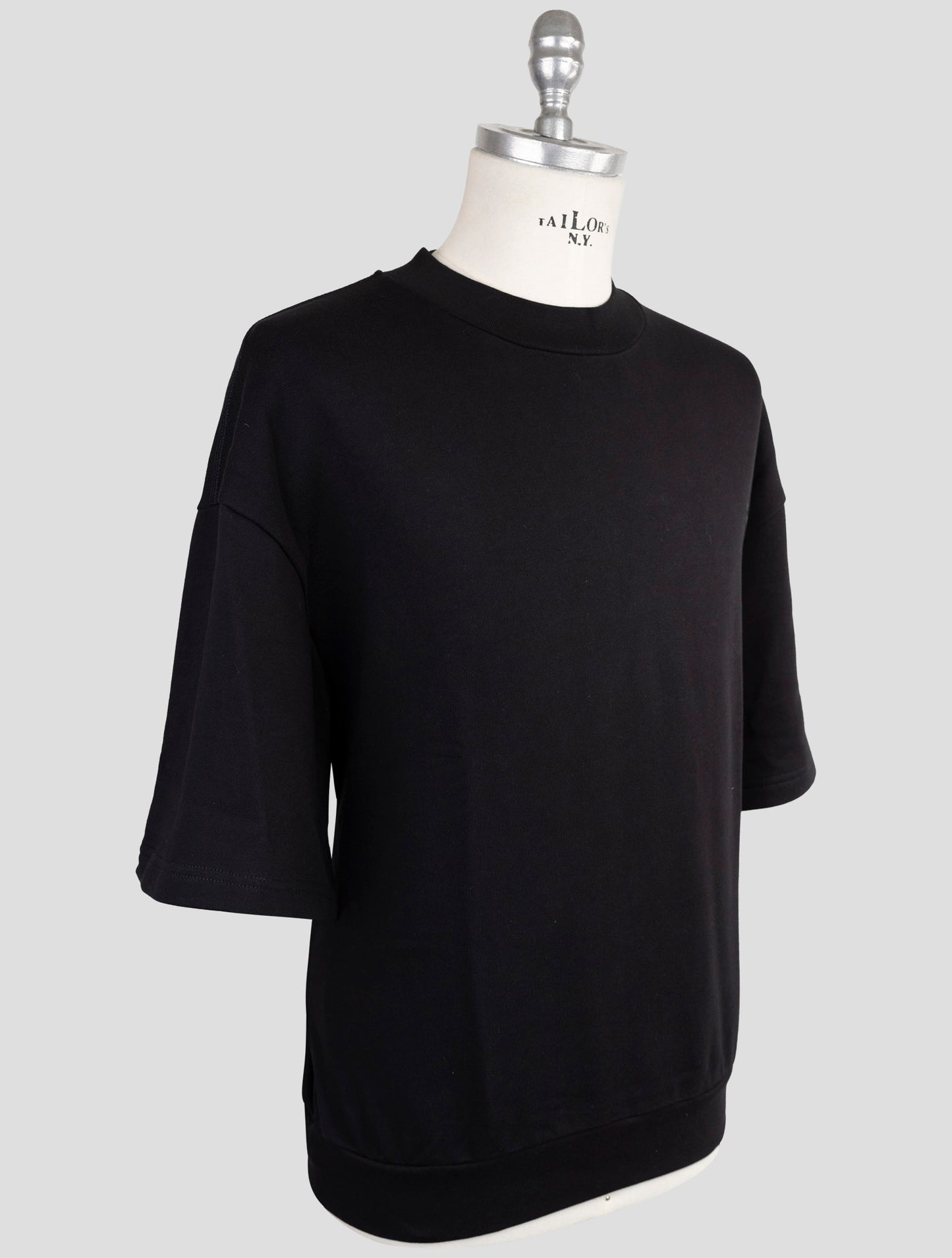Kiton Knt Black Cotton T-Shirt