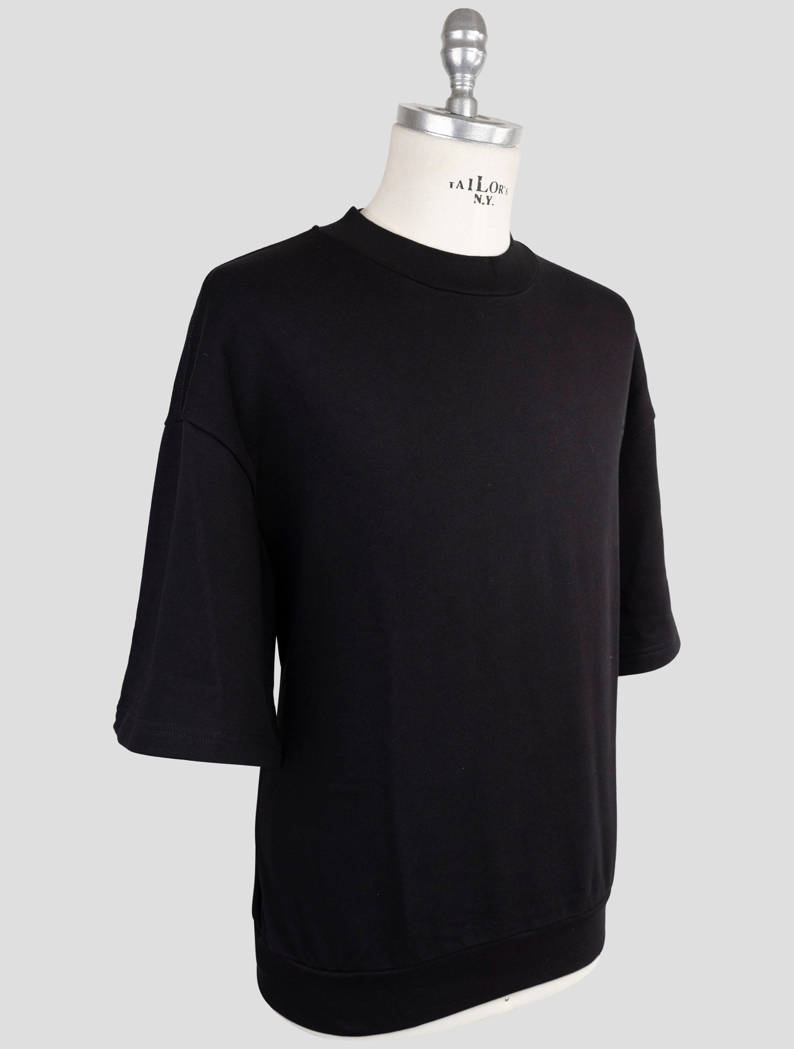Kiton Knt Black Cotton T-Shirt