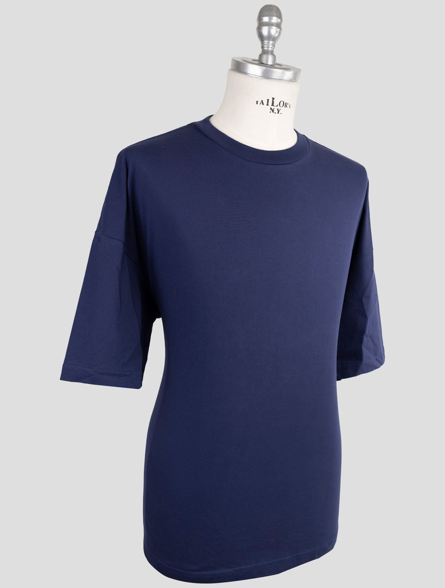 Kiton Knt Blue Cotton T-Shirt