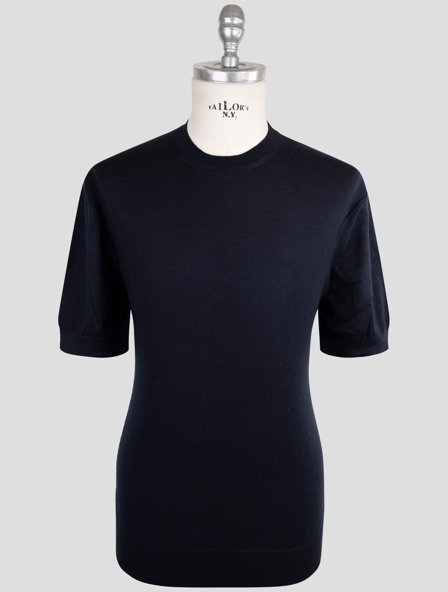Kiton Knt Blue Cotton T-Shirt