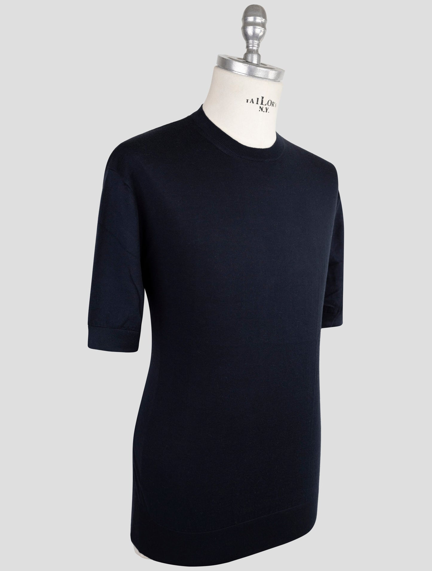 Kiton Knt Blue Cotton T-Shirt