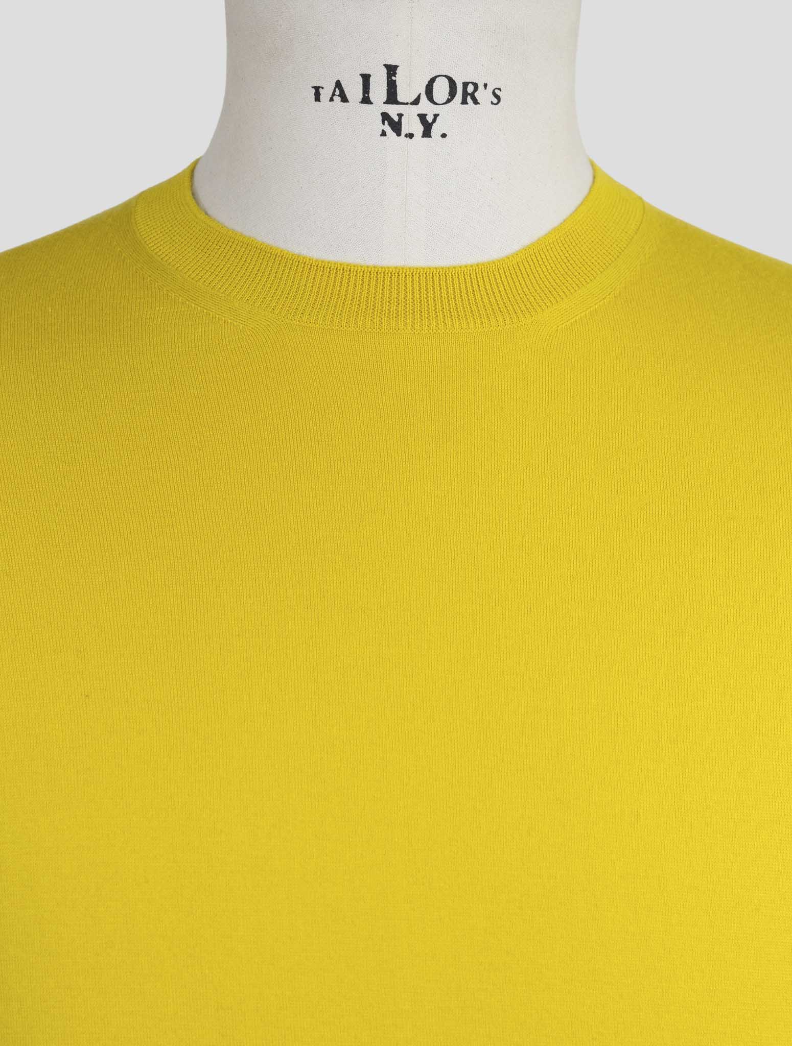 Kiton Knt Yellow Cotton T-Shirt