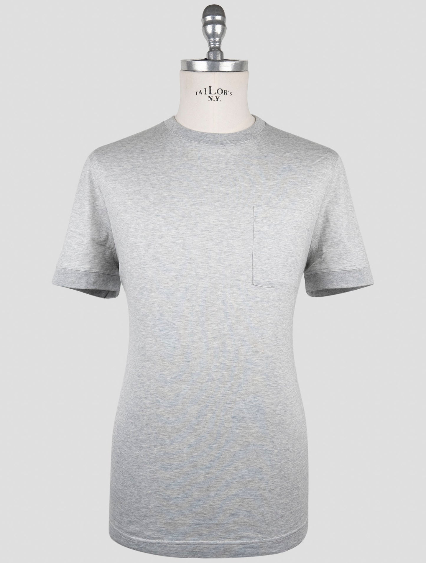Kiton Knt Gray Cotton T-Shirt