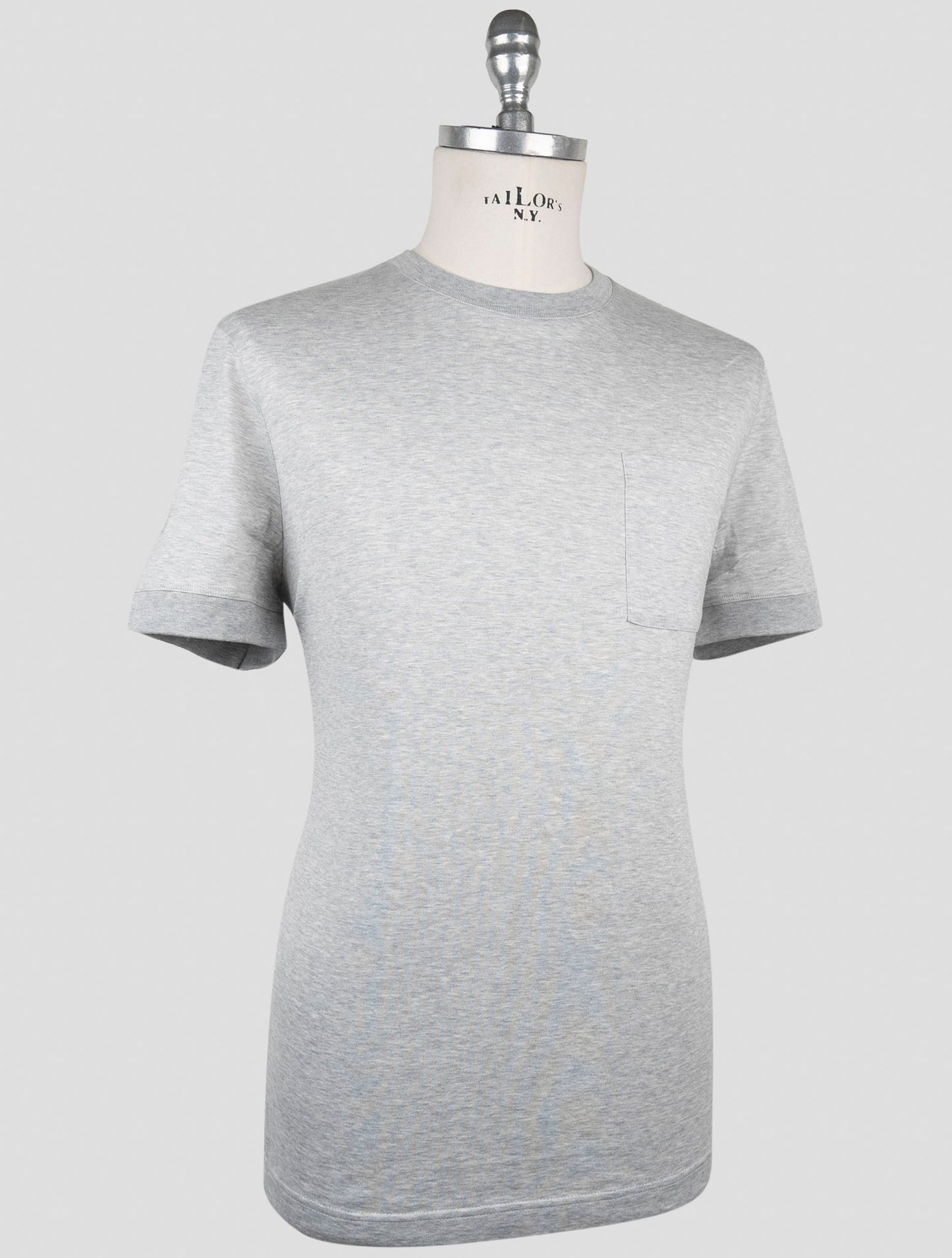 Kiton Knt Gray Cotton T-Shirt