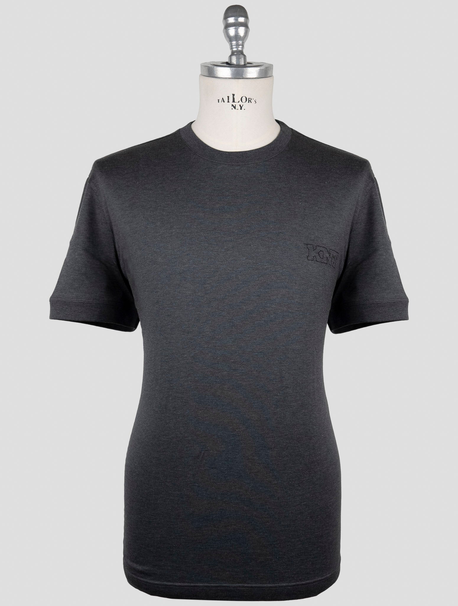 Kiton Knt Gray Cotton T-Shirt