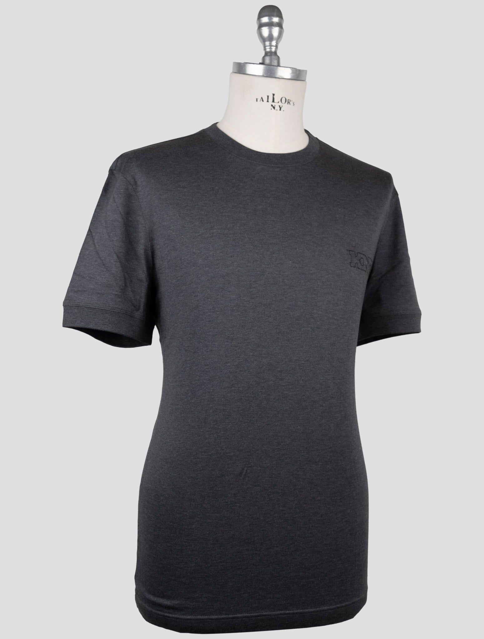 Kiton Knt Gray Cotton T-Shirt