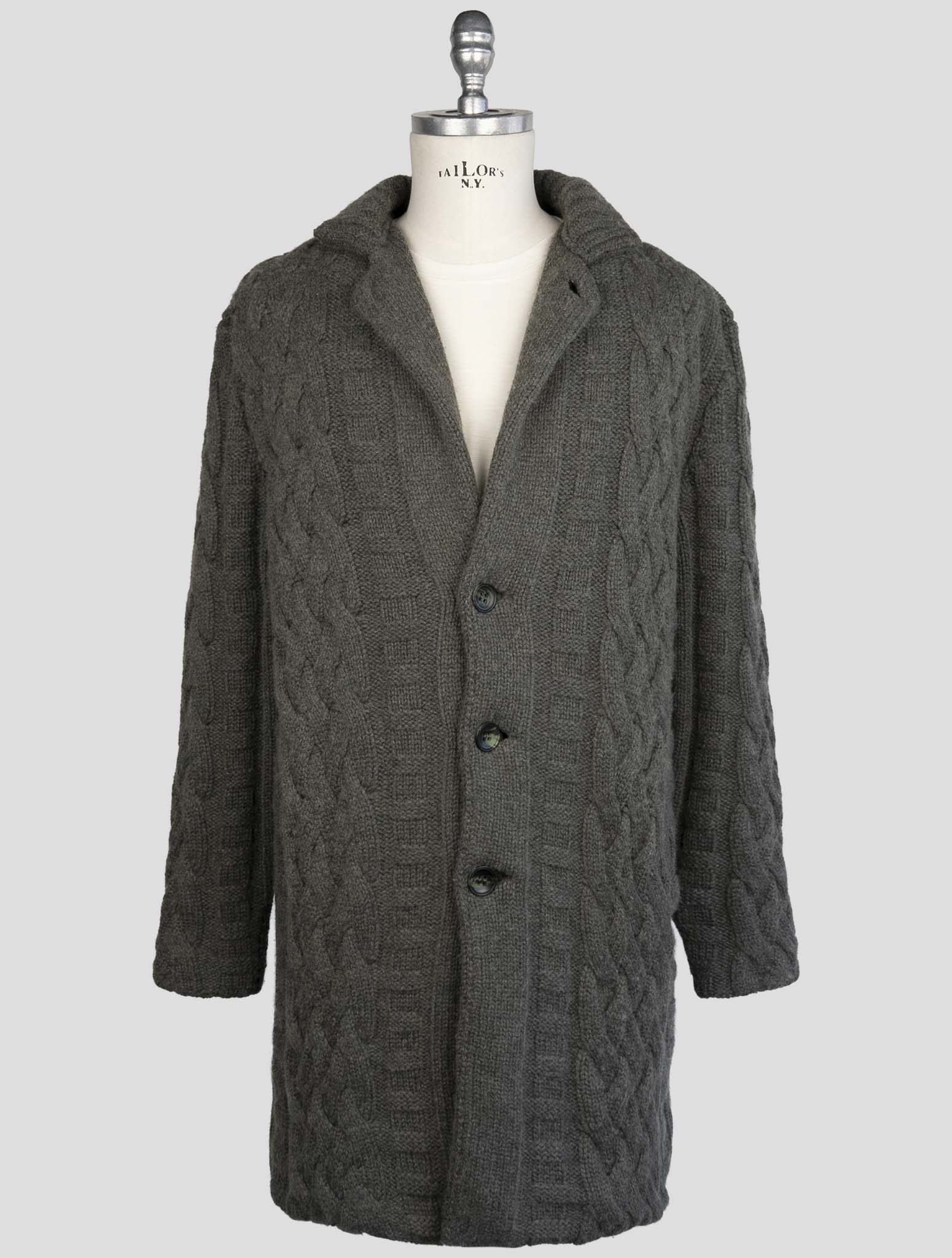 Kiton Gray Cashmere Mink Fur Coat