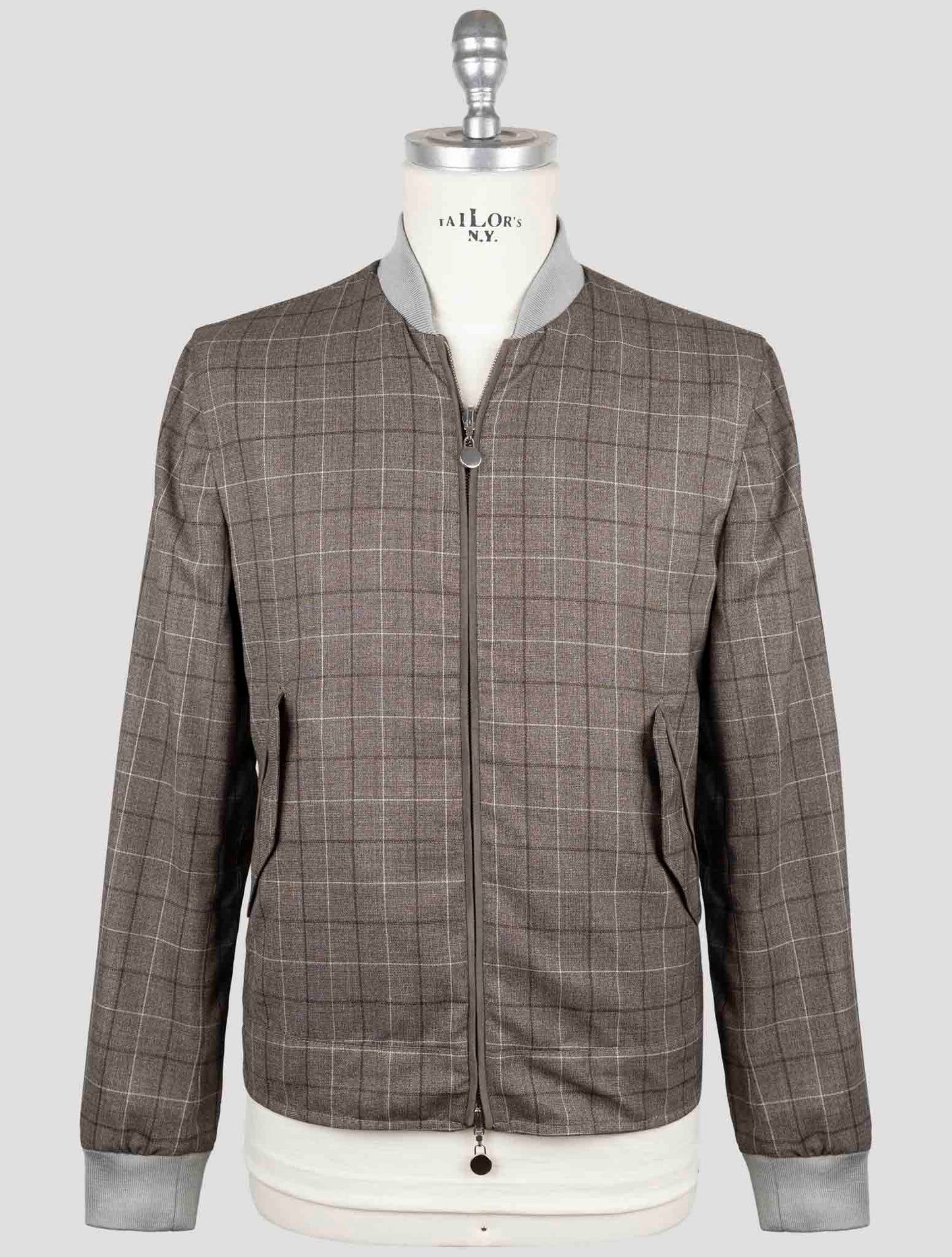 Kiton Brown Fleece Wool Cotton Reverse Coat