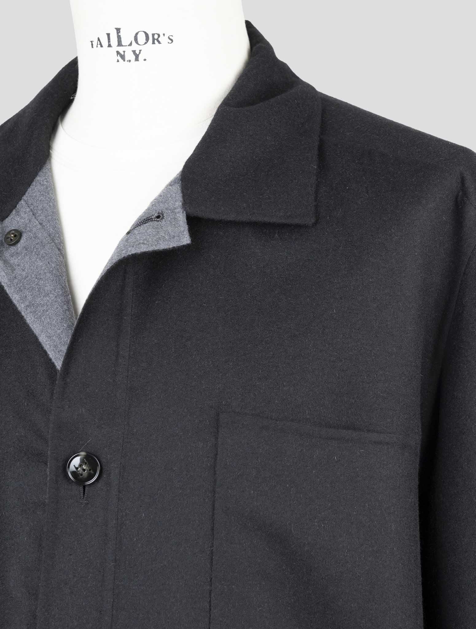 Kiton Blue Cashmere Silk Coat