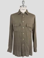 Kiton Green Linen Shirt
