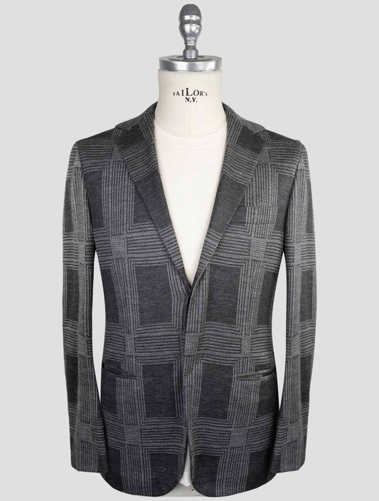 Kiton Knt Gray Cashmere Cotton Ea Blazer