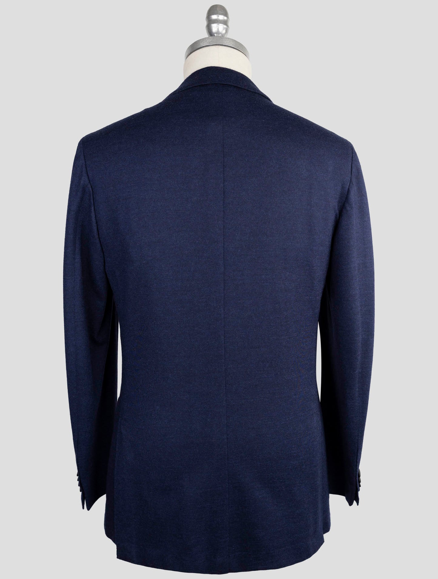 Kiton Knt Blue Virgin Wool Blazer