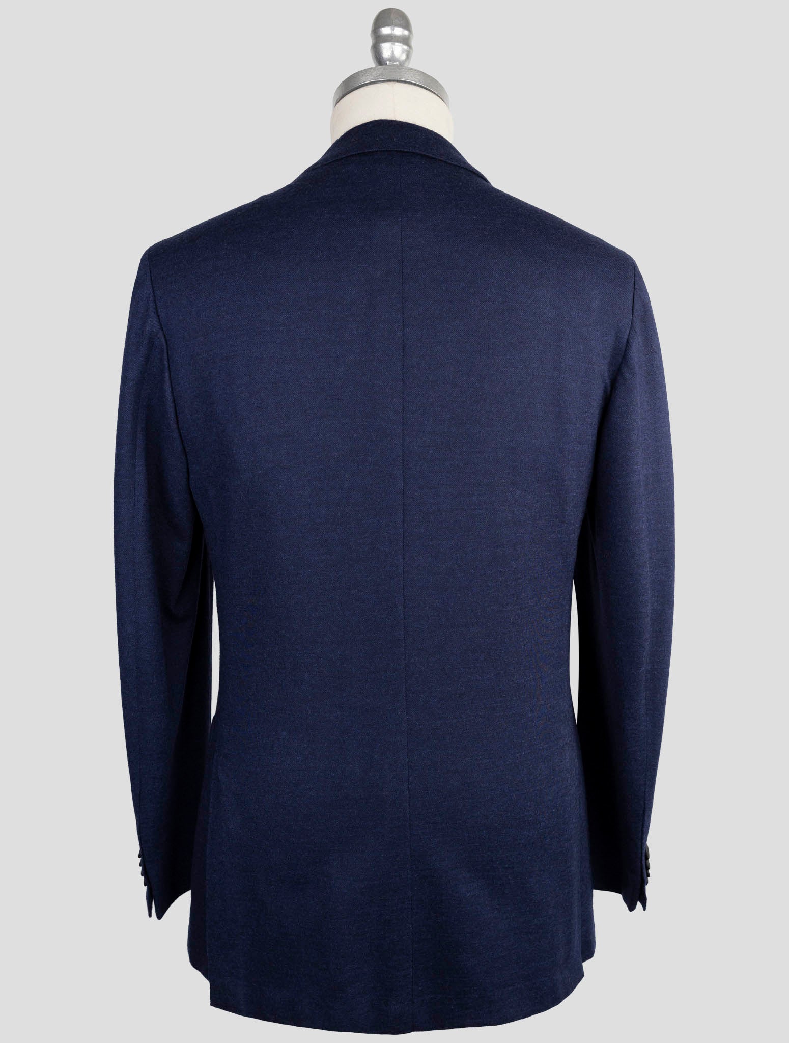 Kiton Knt Blue Virgin Wool Blazer