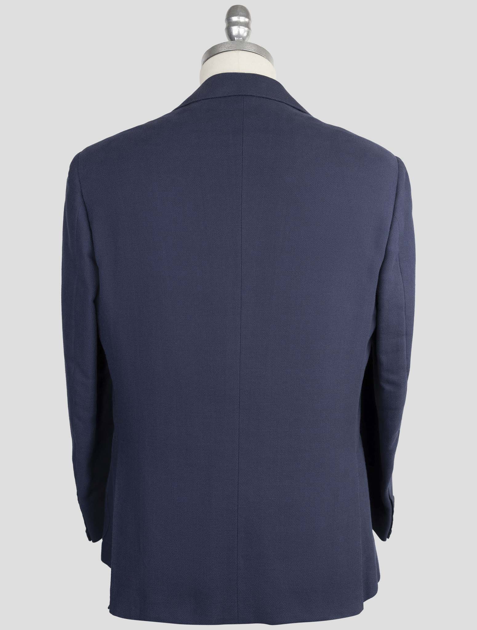 Kiton Knt Blue Cotton Blazer