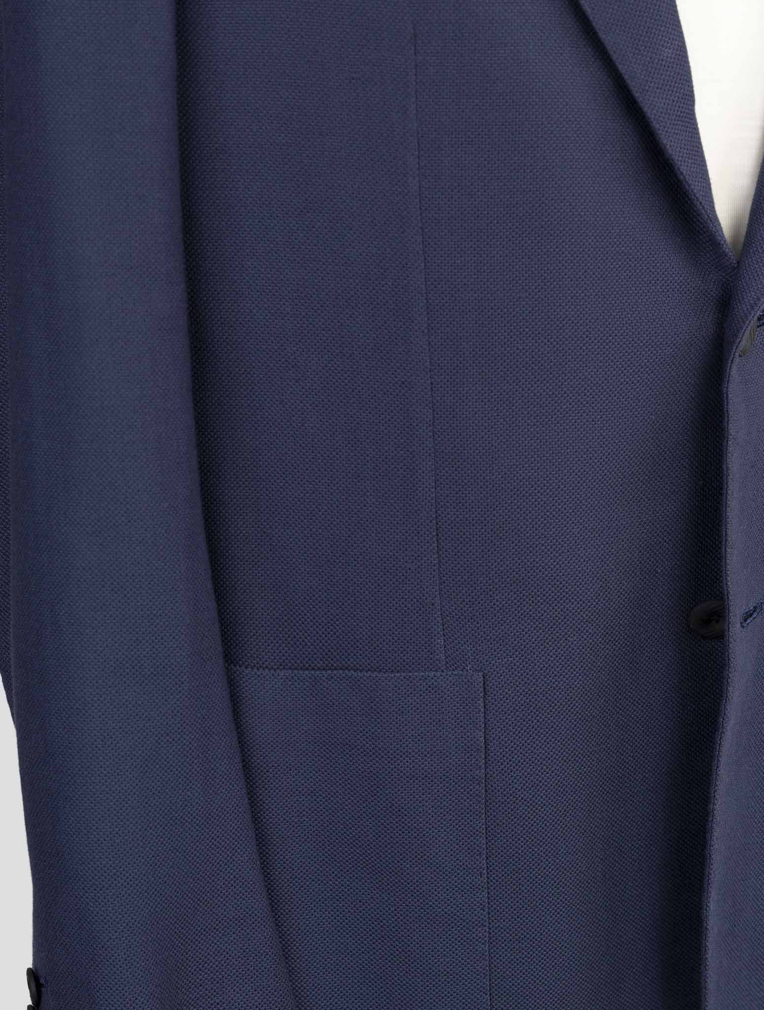 Kiton Knt Blue Cotton Blazer