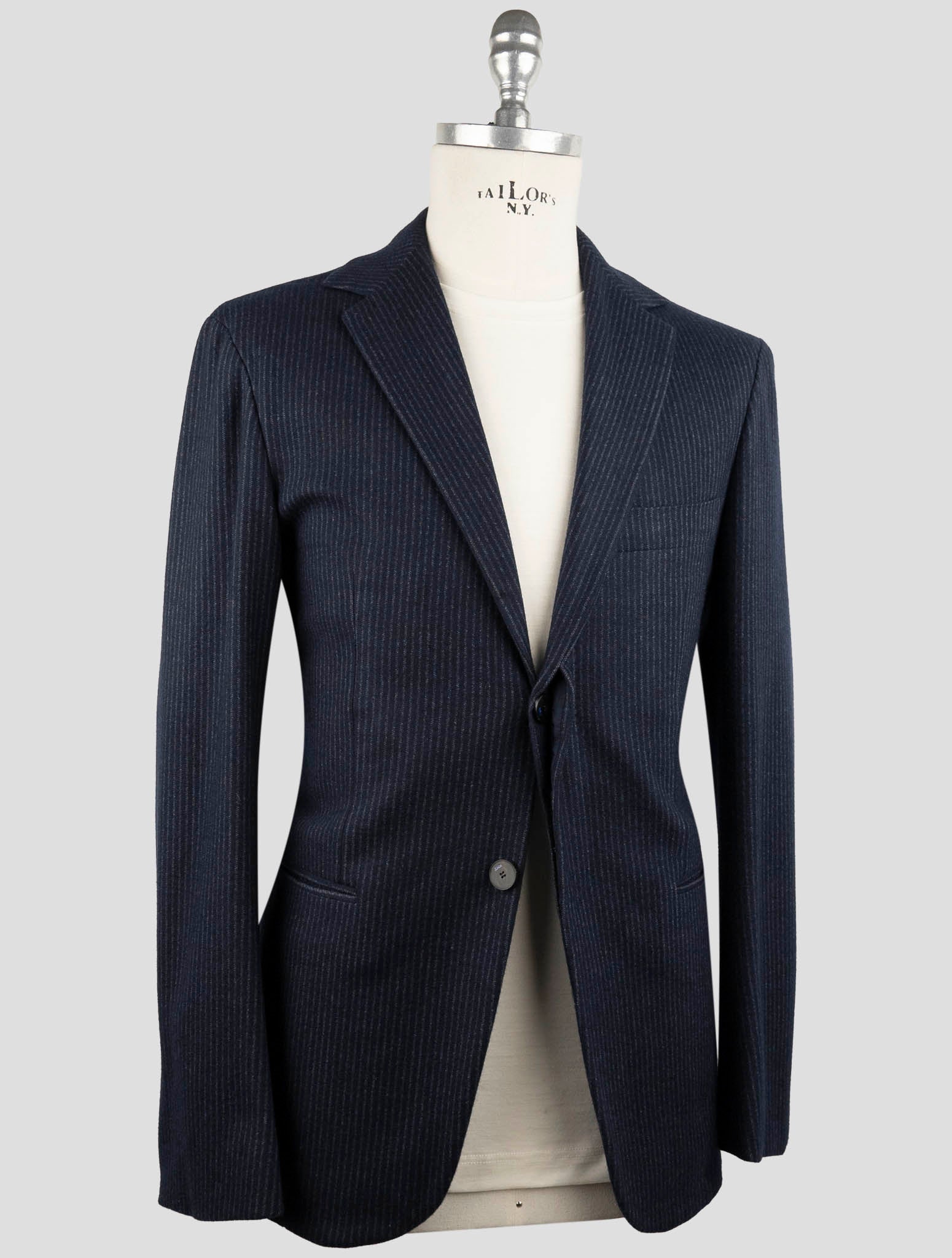 Kiton Knt Blue Cashmere Cotton Suit