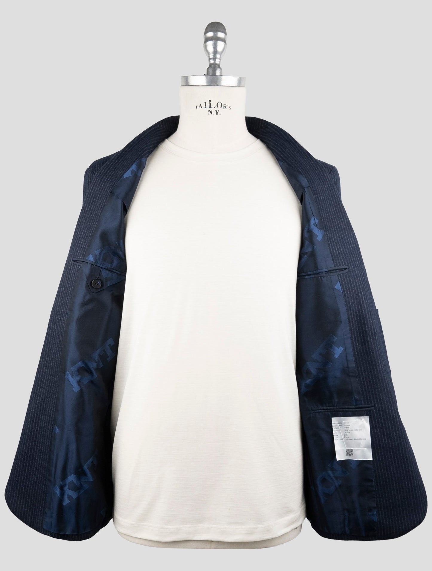 Kiton Knt Blue Cashmere Cotton Suit